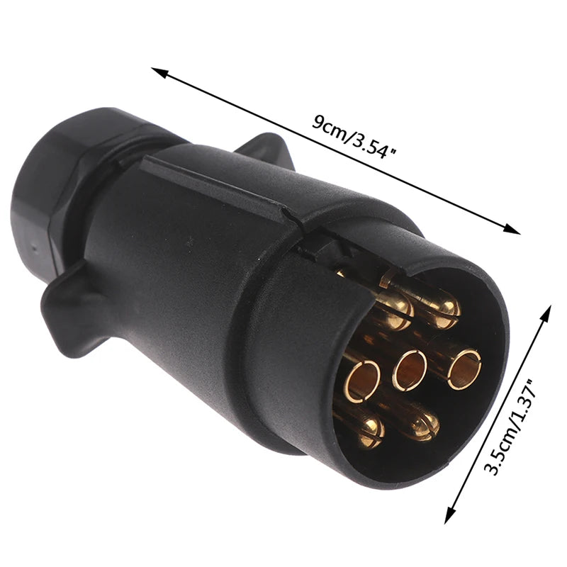 12V 7-Pin Round European Trailer Plug Connector Socket