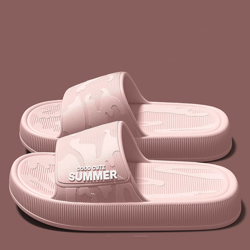 Men Summer Slippers Soft Sole EVA Sandals Non Slip Platform Home