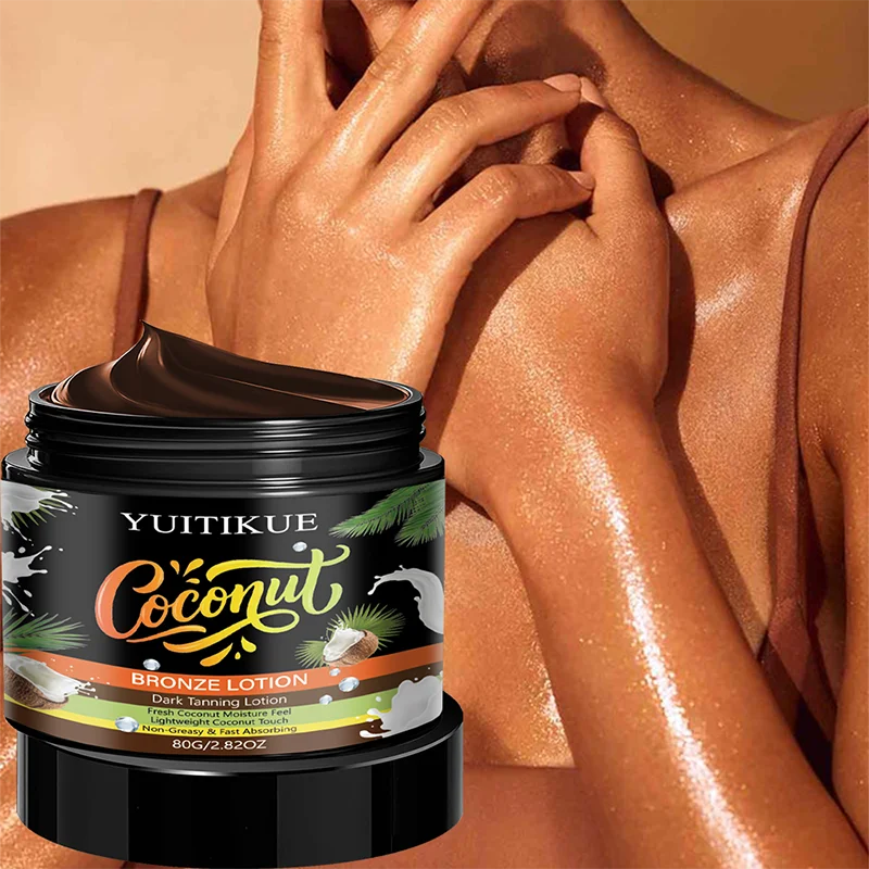 YUITIKUE Coconut Bronze Self-Tanning Lotion | Dark Tan No Sun Self-Tanning Lotion Zpaxo