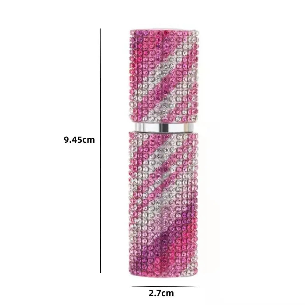 Fine Mist Perfume Refill Bottle Sub-Bottling Atomizer Perfume Spray Bottle Diamond-Encrusted Mini Refillable Sprayer Outdoor Zpaxo