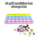 28 Grid Medicine Box English Portable Household Large Capacity Health