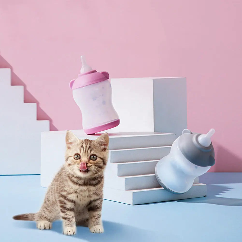 Multi Use Pet Pacifier Silicone Bottle Nipple Small Pets Kitten Puppy