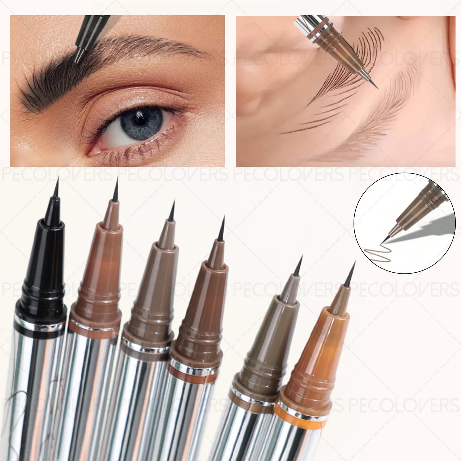 Waterproof Stain-resistant Extremely Thin Eyebrow Pencil Eyeliner Zpaxo