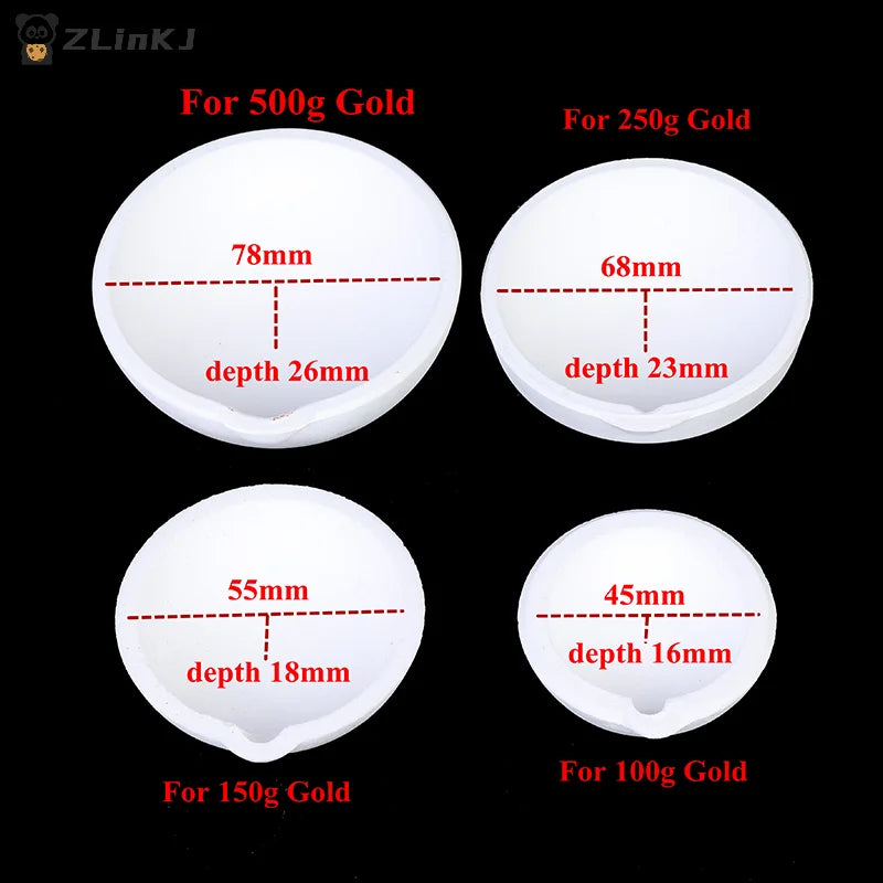 ▶1Pcs High Temperature Quartz Silica Melting Crucible for Gold Silver Jewelry Tool Zpaxo