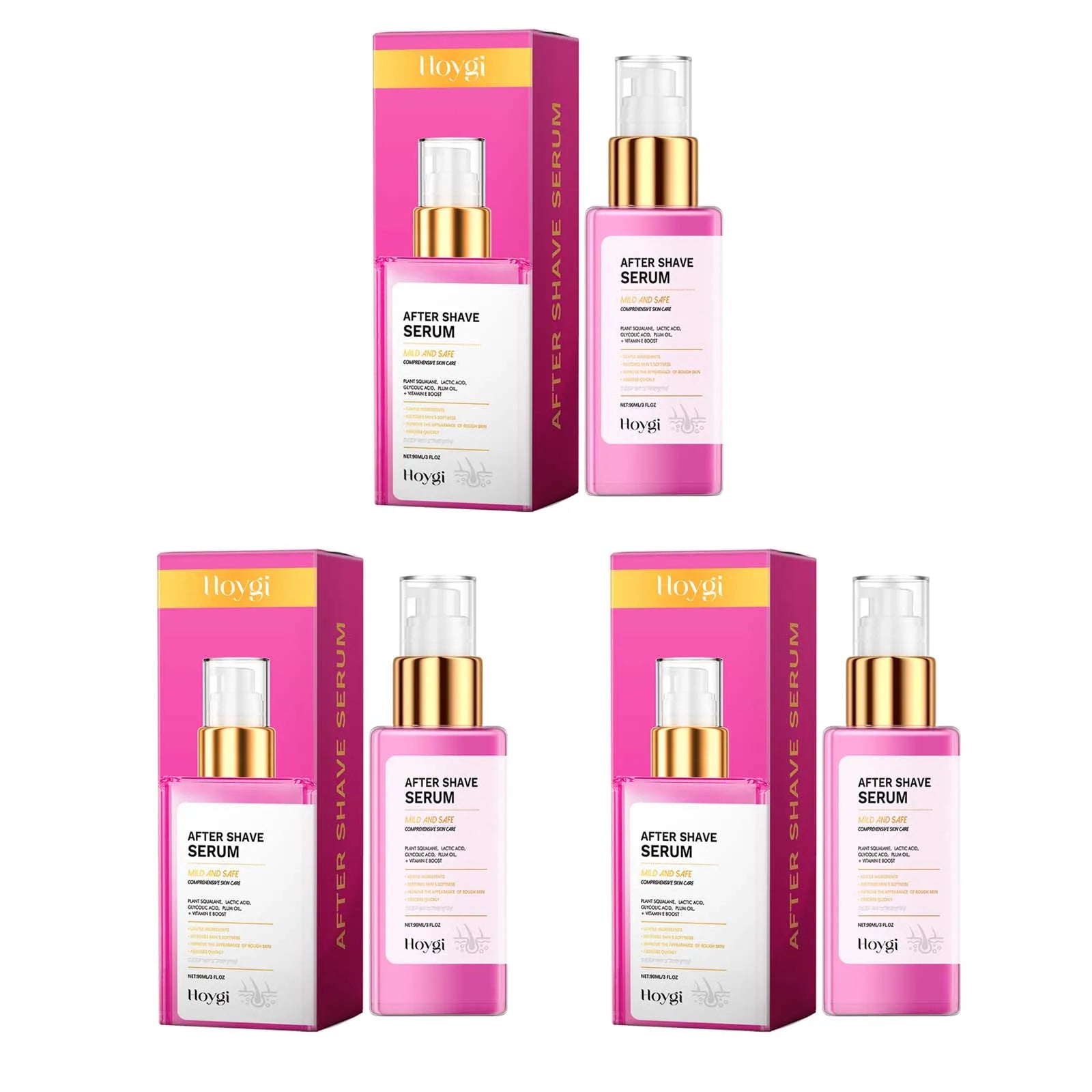 Hoygi After Shave Serum – Soothing Post-Shave Essence 90ml After Shave Serum Zpaxo 3Pcs 90ml