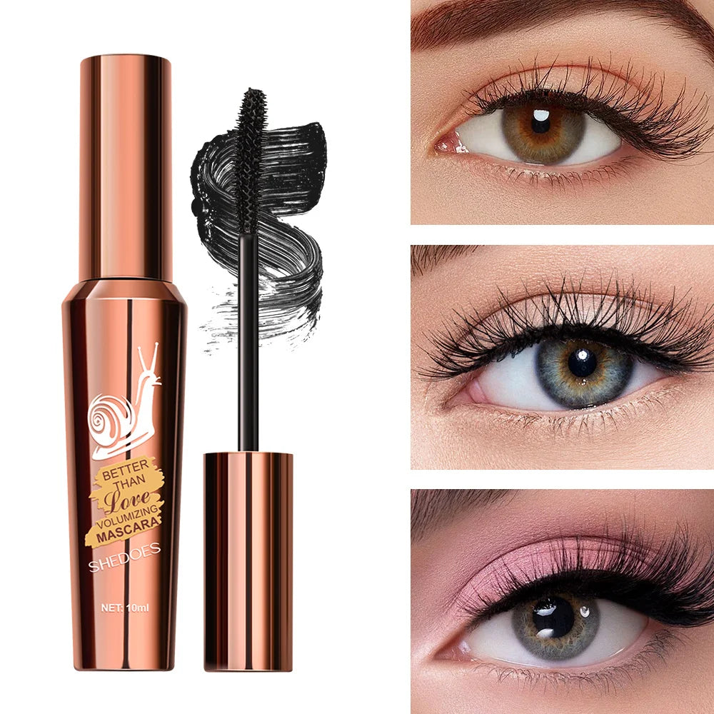 Hovering Snail Mascara, Dense Curl Long-lasting Setting Lengthened Thick Eyelashes Waterproof Zpaxo