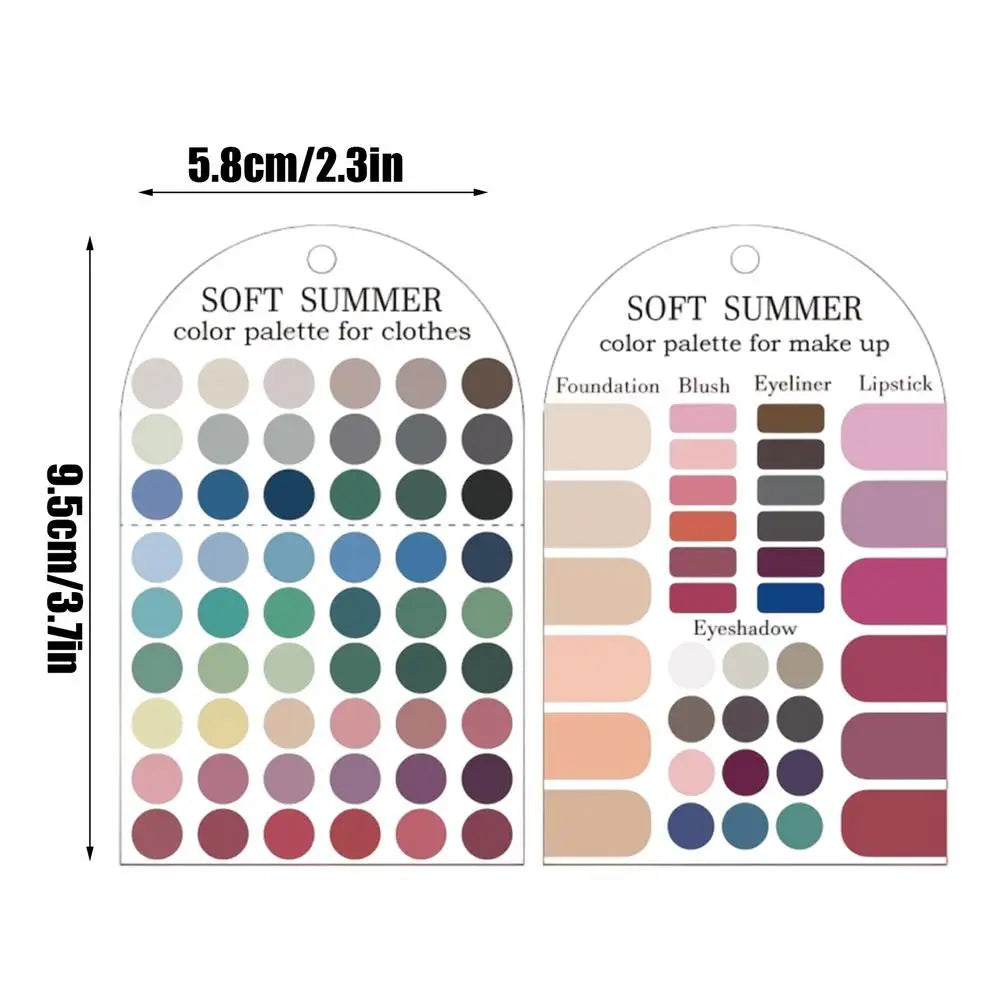 Seasonal Palette Cards 12 Tones Personal Skin Tone Matching Guide Zpaxo A