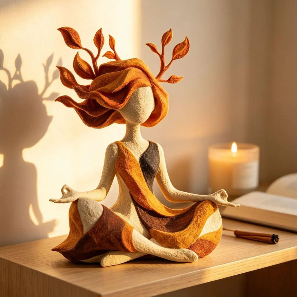 Meditation Statue Abstract Peaceful Calming Resin Sculpture Inner Harmony Figurine for Living Room Bedroom Office Desk Bookshelf Zpaxo