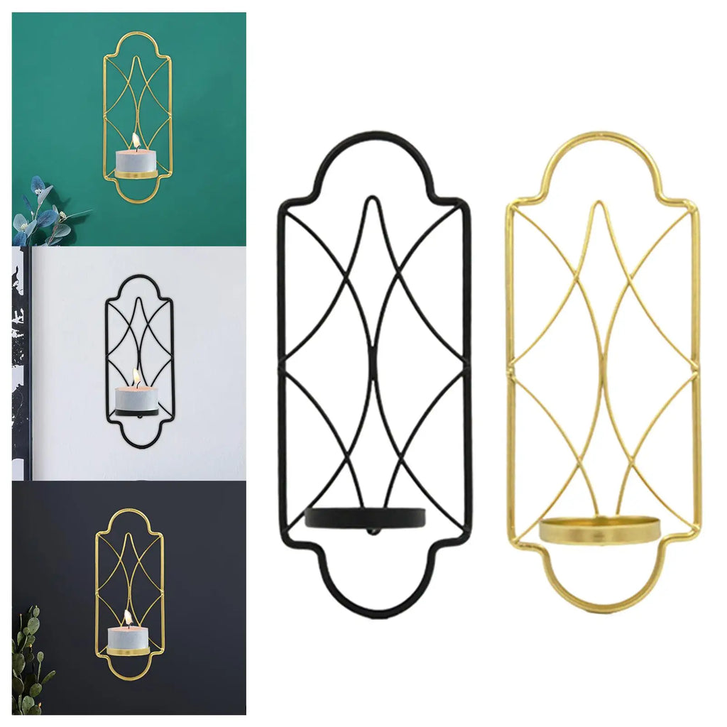 Metal Wall Hanging Sconce Candle Holder 3.5inchx8.6inch Candlesticks Holder Tealight Holder for Home Porch Decor Stylish Zpaxo