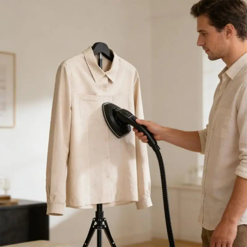 Space Saving Ironing Rack Featuring Extendable Bar Various Garment