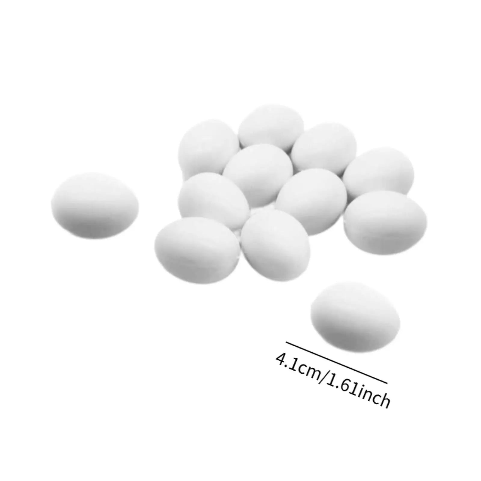 12x Solid Plastic Pigeon Eggs Home Decor Poultry Supply Artificial Easter Eggs Zpaxo