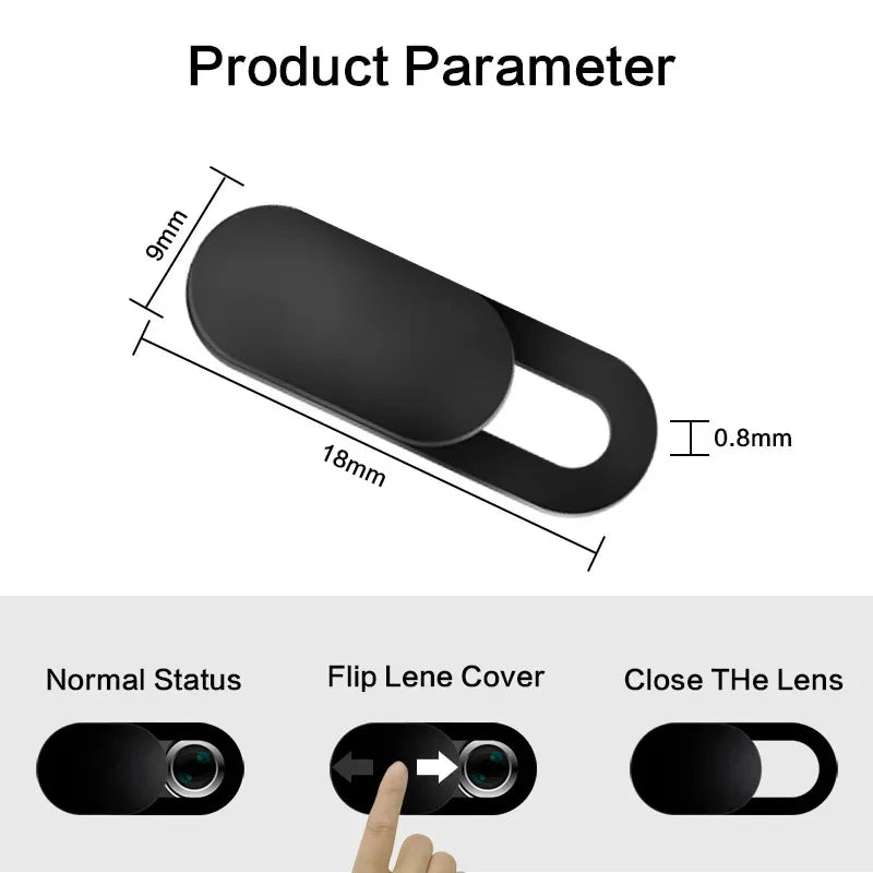 Ultra-Thin Webcam Cover Shutter for Laptop, Phone & Tablet