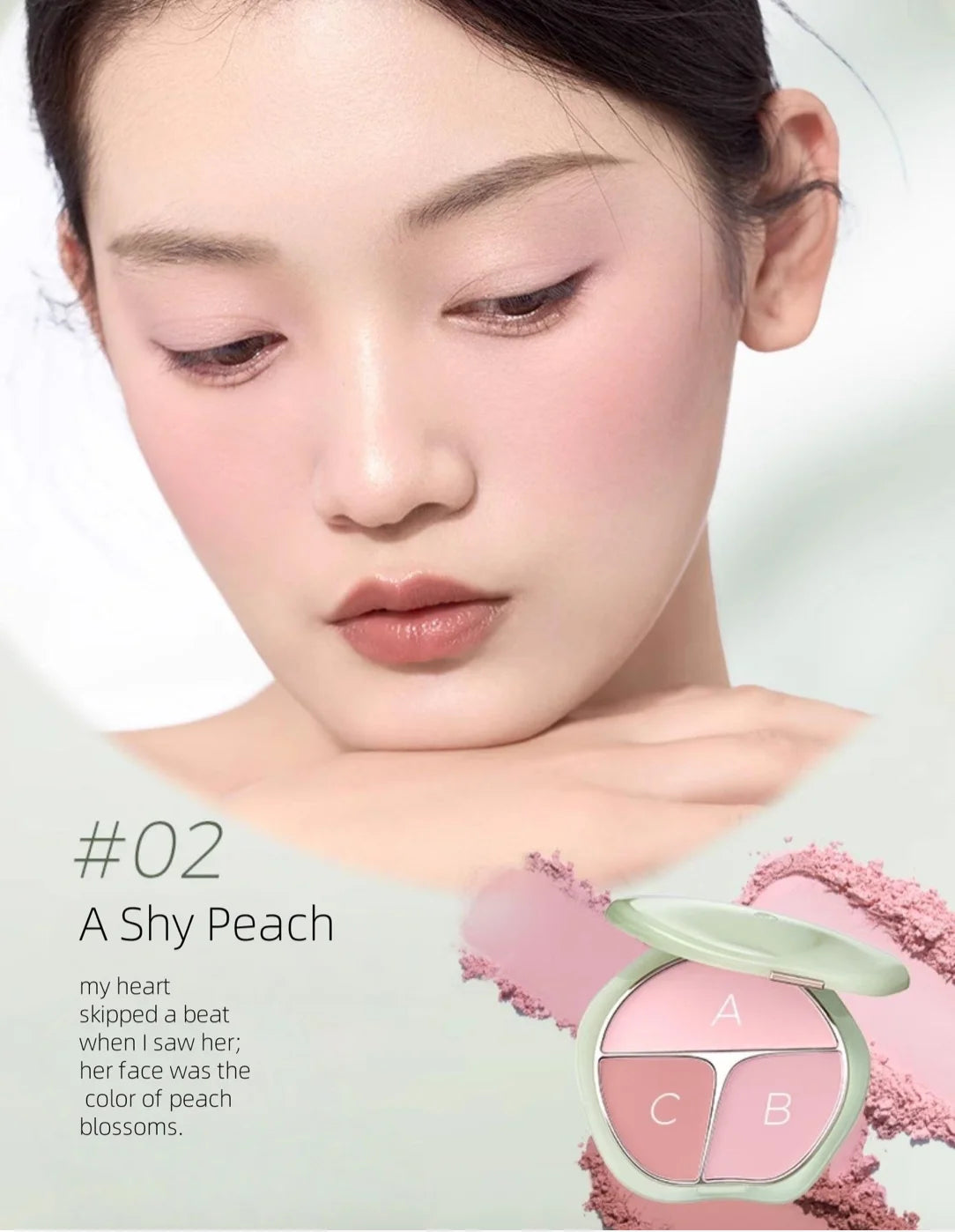 TIMAGE Vigorous Flowing Jade Rouge Palette Cheek Natural Makeup Zpaxo