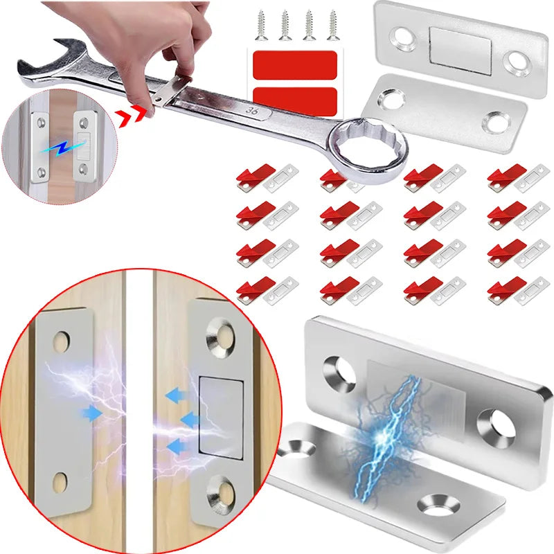 Door Magnet Self Adhesive Magnetic Cabinet Catches Invisible Magnets Door Stopper Patch Furniture Drawer Window Closer Latch Zpaxo