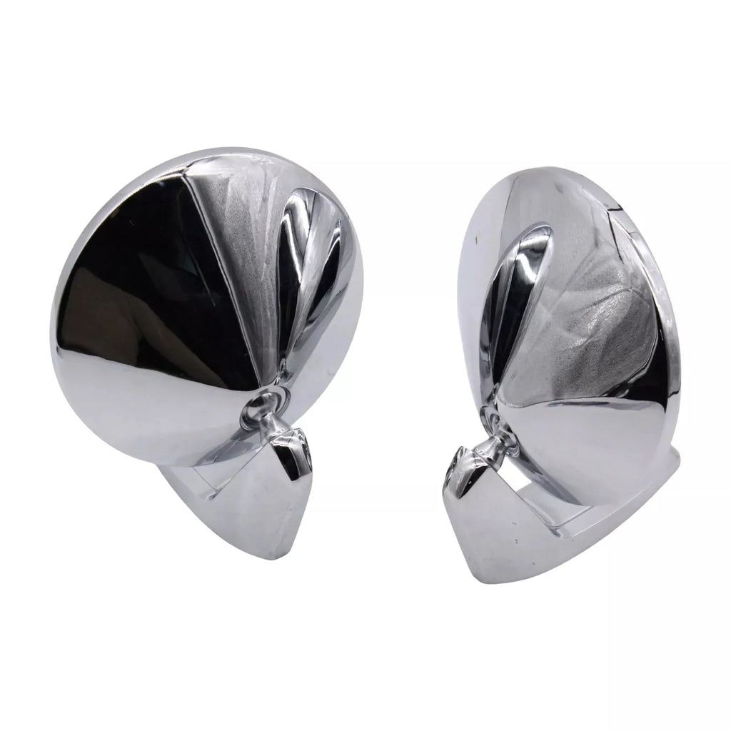 1 Pair Chrome Polished Outside Door Rearview Mirror Replacement Parts