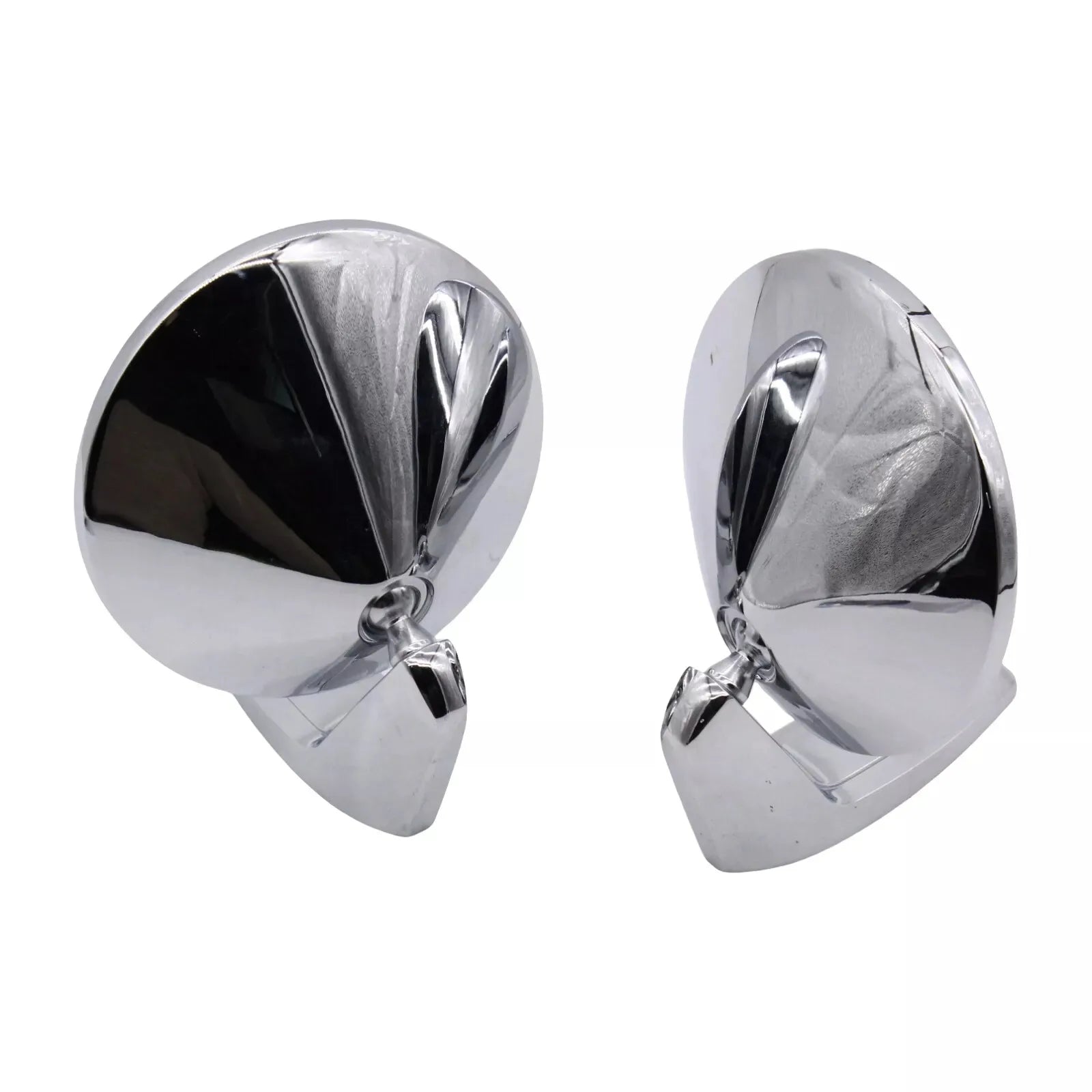 1 Pair Chrome Polished Outside Door Rearview Mirror Replacement Parts