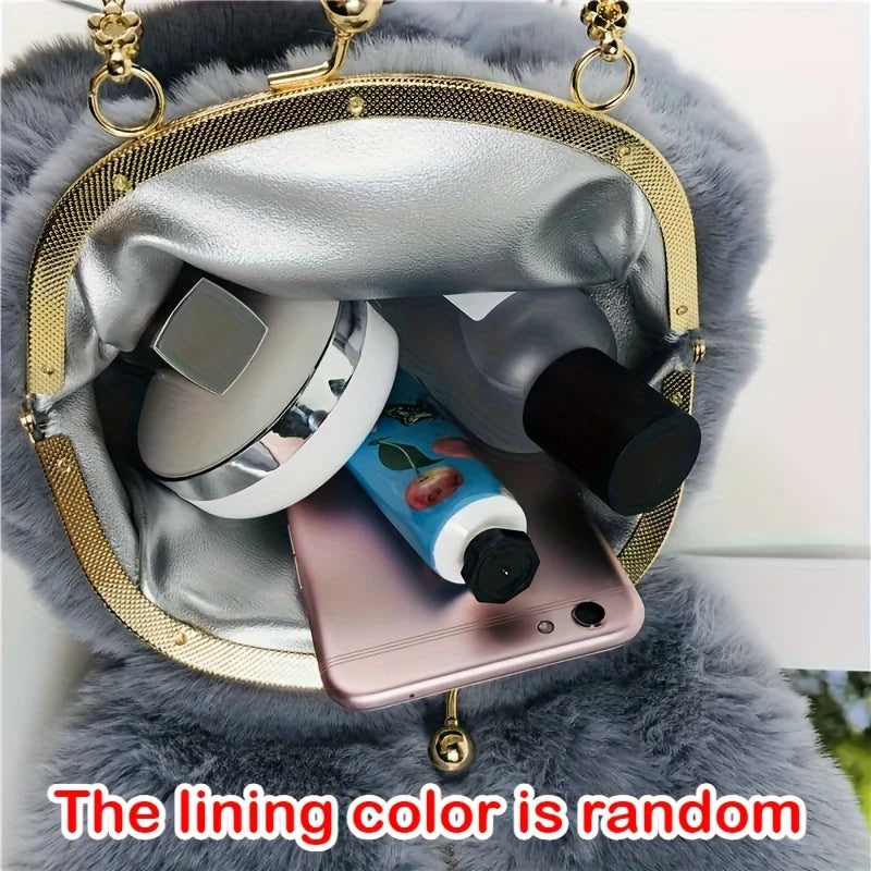 Cute Rabbit Ear Plush Chain Bag Single Shoulder Crossbody Phone