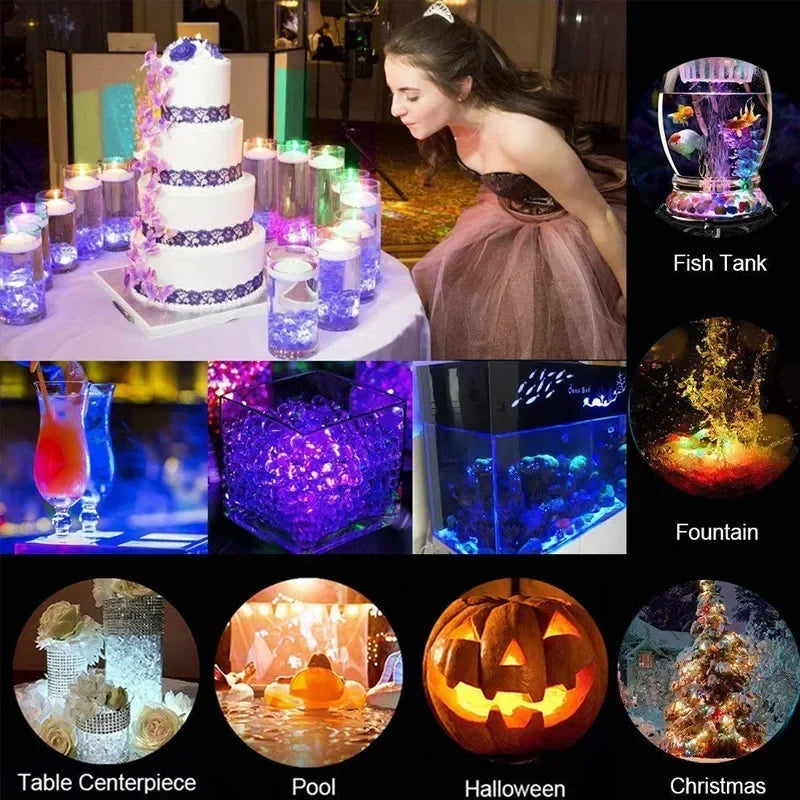 Mini 16-Color RGB LED Underwater Light – IP68 Pool & Pond Submersible LED Light Zpaxo