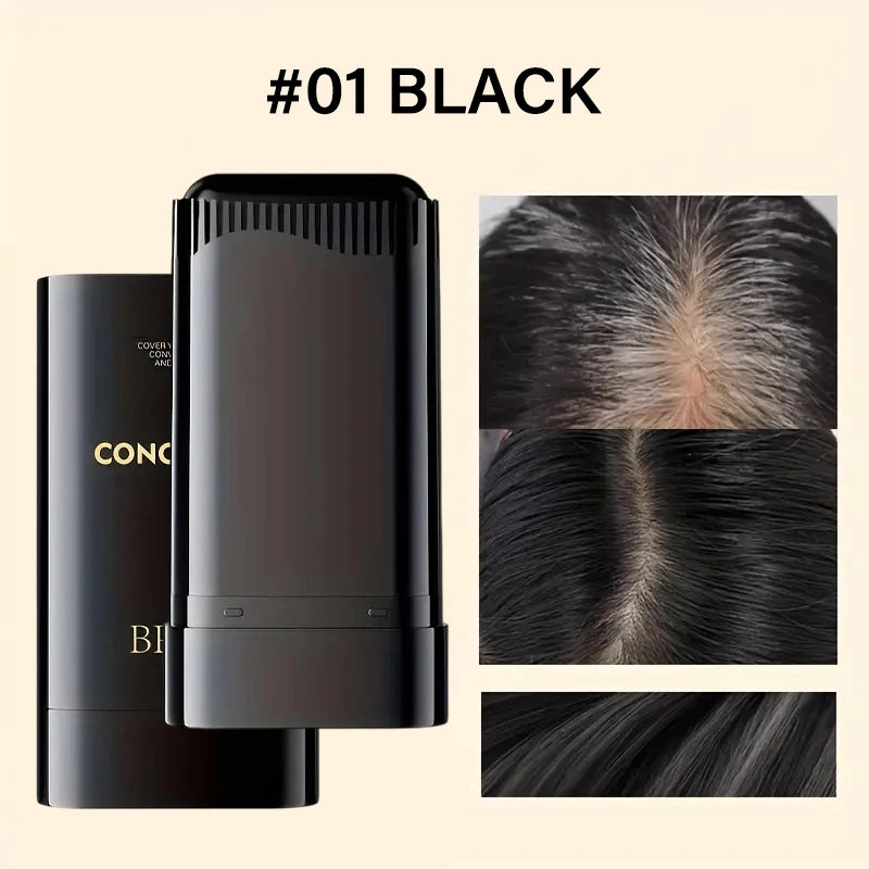 3-In-1 Hair Coloring Stick with Comb Teeth,Temporary Hair Color Corrector,Quick Gray Coverage,Unisex 20g Portable Hair Dye Stick Zpaxo 01Natural black