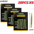 HIRISI 20pcs/20pcsX3 Carp Fishing Anti Tangle Sleeves Connect With Hook Carp Fishing Terminal Tackle AH007 For Outdoor Fishing Zpaxo AH007-40mmX3