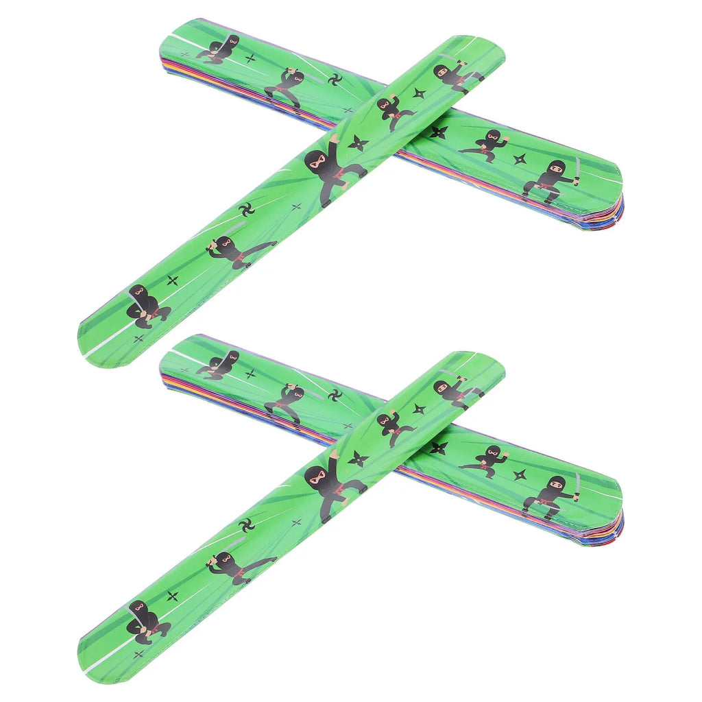 Halloween Ninja Slap Bracelets Bulk Snap Wrist Bands DIY Silicone