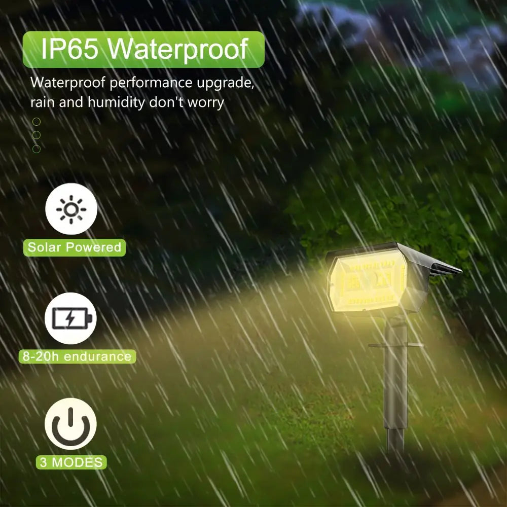 56 LED Solar Landscape Spotlights Outdoor Waterproof Motion Sensor 3 Mode Solar Wall Garden Powered Lights Yard Porch Pathway Zpaxo