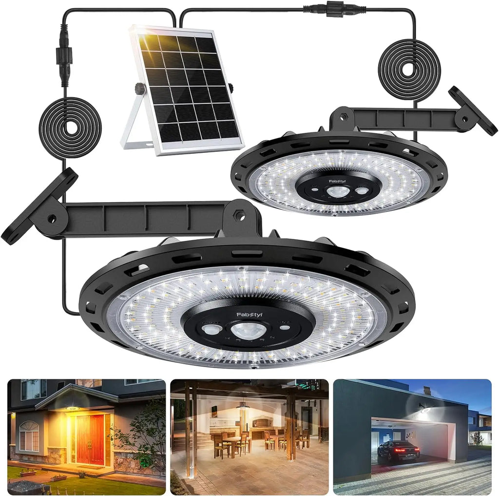 Dual Head Solar Light Indoor Outdoor Powered Shed Lights Sensor Zpaxo