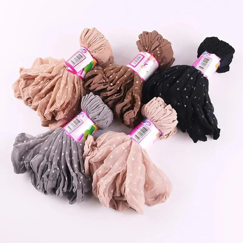 Women's Ultra-Thin Nylon Dot Ankle Socks – 10 or 30 Pairs