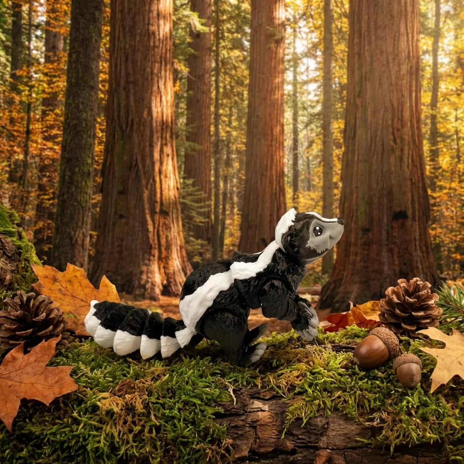 3D Printed Skunk Animals Flexible Articulated Stuff Home Office Decor Zpaxo