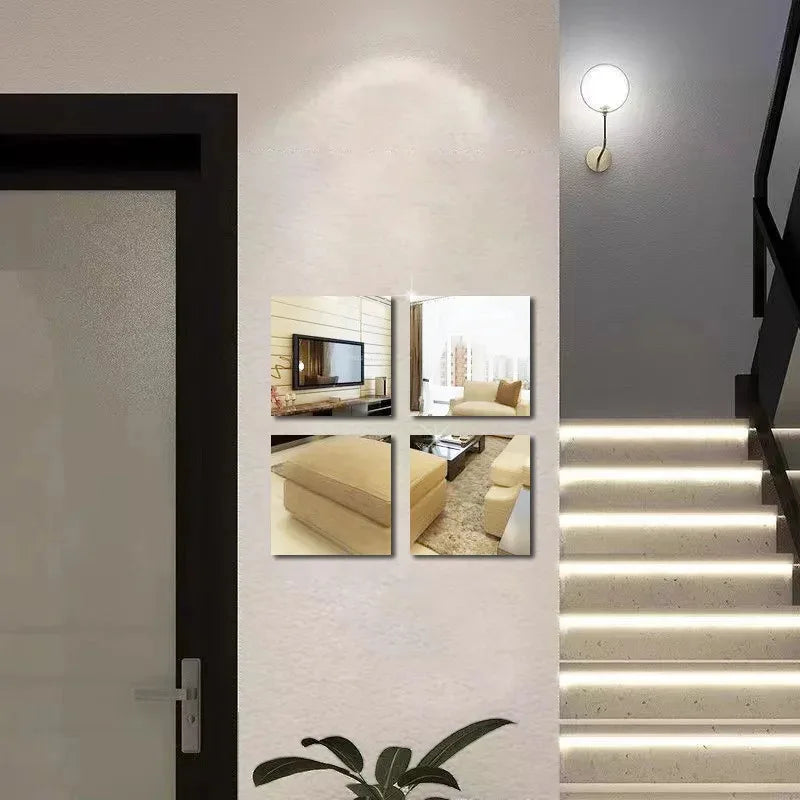 3D Self-adhesive Mirror Wall Stickers 4 20 Suitable DIY Decoration