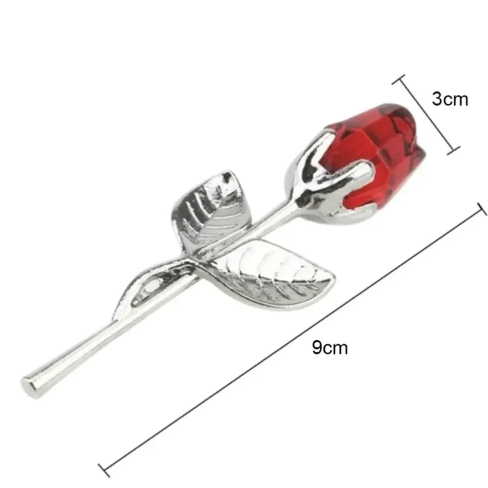 Valentines Day Gift Crystal Glass Rose Artificial Flower Silver Gold Rod Rose Flower For Girlfriend Wedding Gifts For Guest Zpaxo
