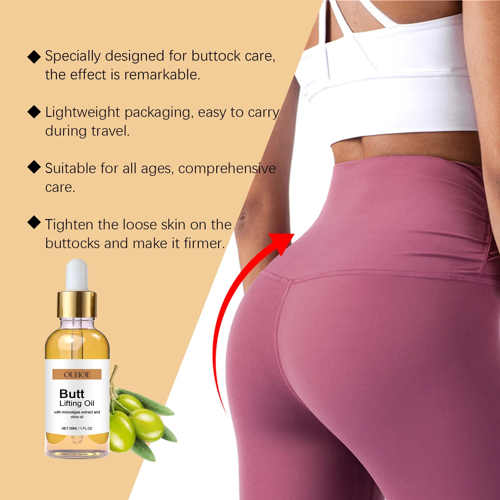 Hip & Buttock Lifting Firming Oil – Tighten & Sculpt Body Firming Oil Zpaxo