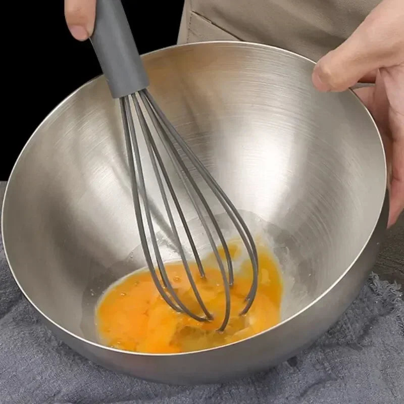 20cm Stainless Steel Salad Bowl – Gold & Silver | Rice Noodle Stainless Steel Bowl Zpaxo