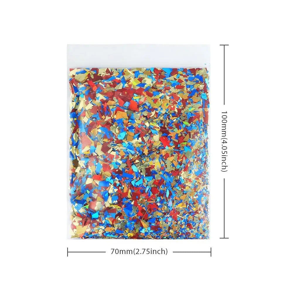Iridescent Nail Art Sequins Irregular Shape Shiny Fragment Zpaxo