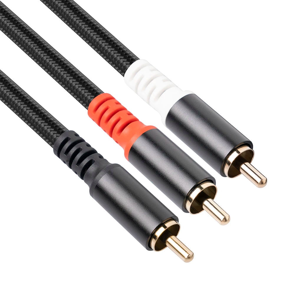 1/2/3/5M Subwoofer Y Cable 1 RCA Male To 2 RCA Male Audio Cable RCA To Dual RCA Audio Cable Splitter for TV Amplifier DVD Player Zpaxo 5M China Mainland