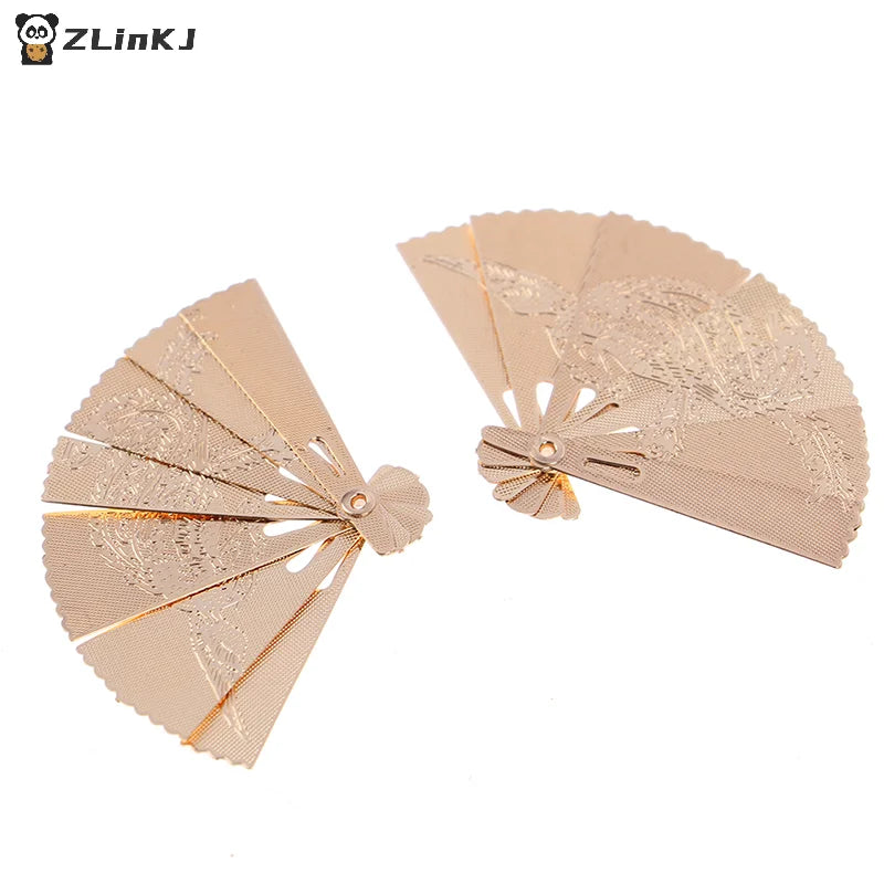 ▶1Pc 1:12 Dollhouse Miniature Metal Carving Fan Model Toy Doll Home Decor Accessories Zpaxo