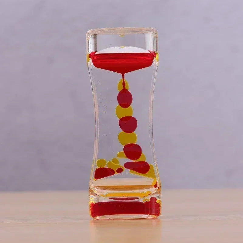 Home Mixed Color Desktop Hourglasses Timer Movement Sensory Toy for Kids Adults Stress Relief Office Decor Liquid Motion Bubbler Zpaxo E