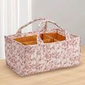 Floral Nursery Storage Basket with Removable Divider Storage Diaper Organizer for Baby Wipes Newborn Essentials Must Haves Zpaxo style3