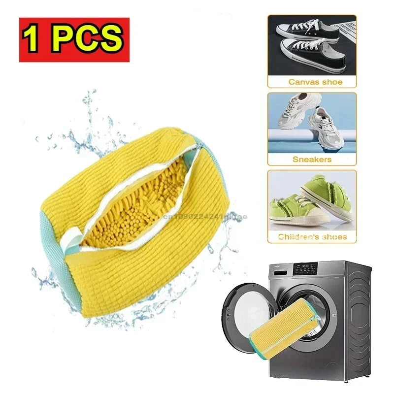 Sneaker Washing Net Bag To Wash Slippers Shoe Laundry Net Washing Machine Bag Slippers Shoes Bags Wash Slippers Washing Shoe Bag Zpaxo 1PCS-yellow