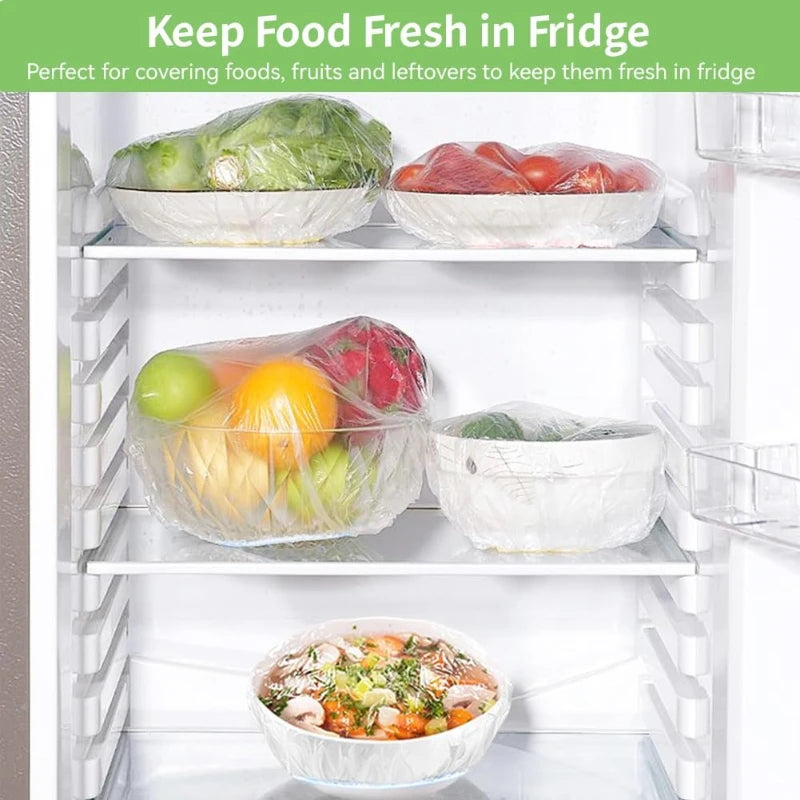 Disposable Food Cover Food Protection Pouches Refrigerator Fresh-Keeping Cover for Fruit Vegetable Storage, Freshness Seal Wraps Zpaxo