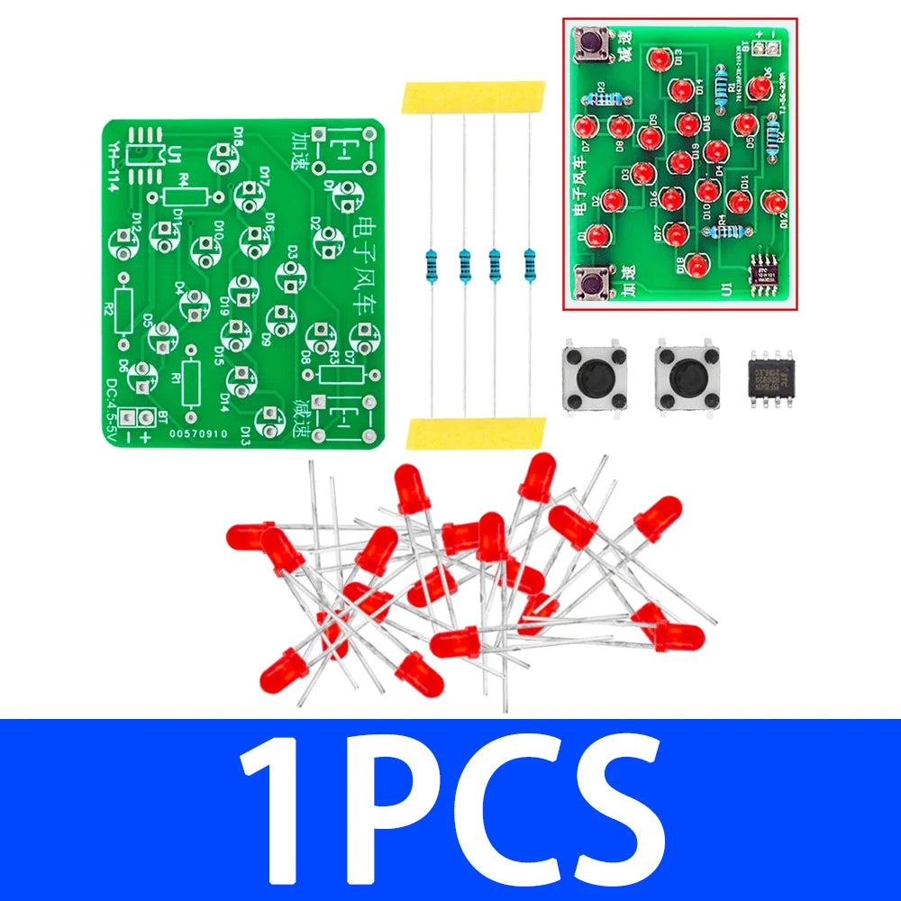 DIY Electronic Windmill DC 5V Funny Practice Adjustable Speed MCU Zpaxo 1pcs
