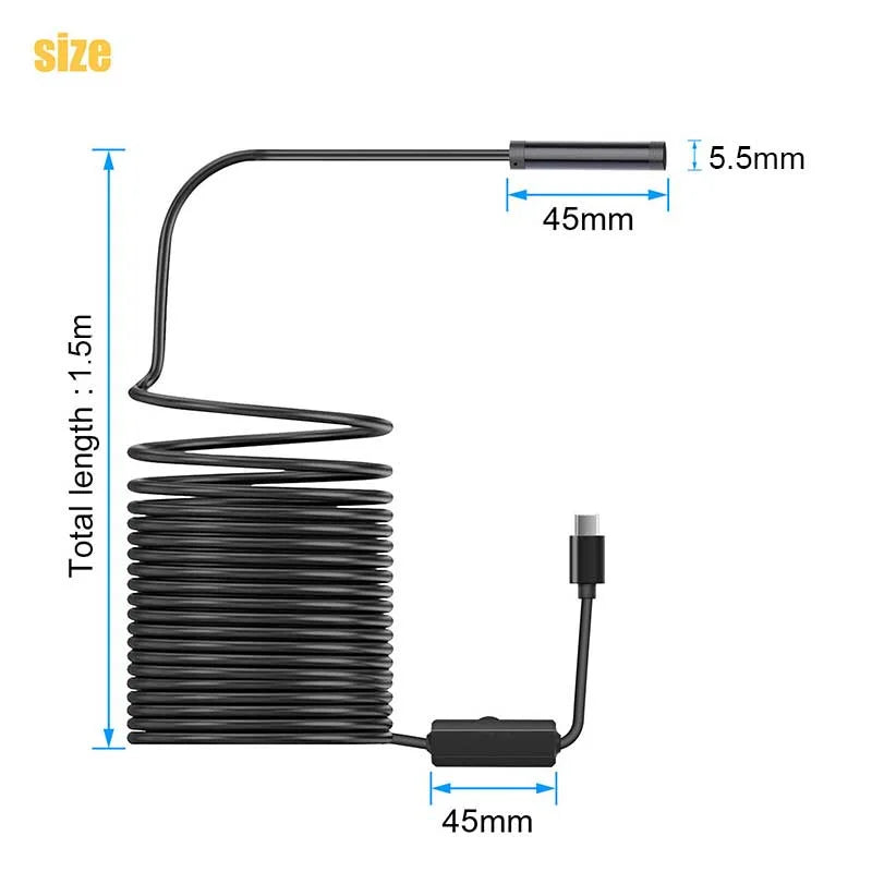 CM5 Sewer Industrial Borescope Piping Endoscopy C Flexible Snake Mini