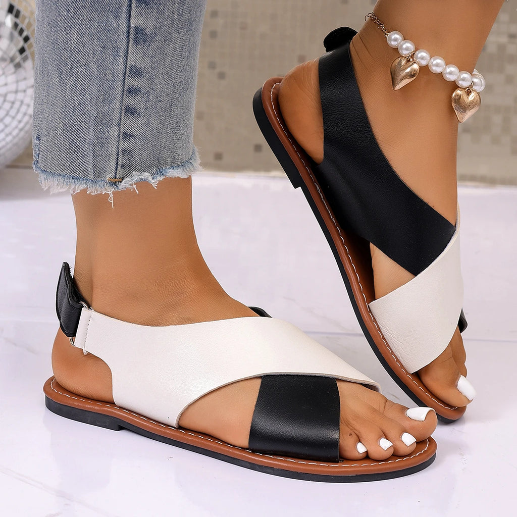 2026 Women Flat Sandals Summer Mix Luxury Designer Shoes Casual Beach Zpaxo