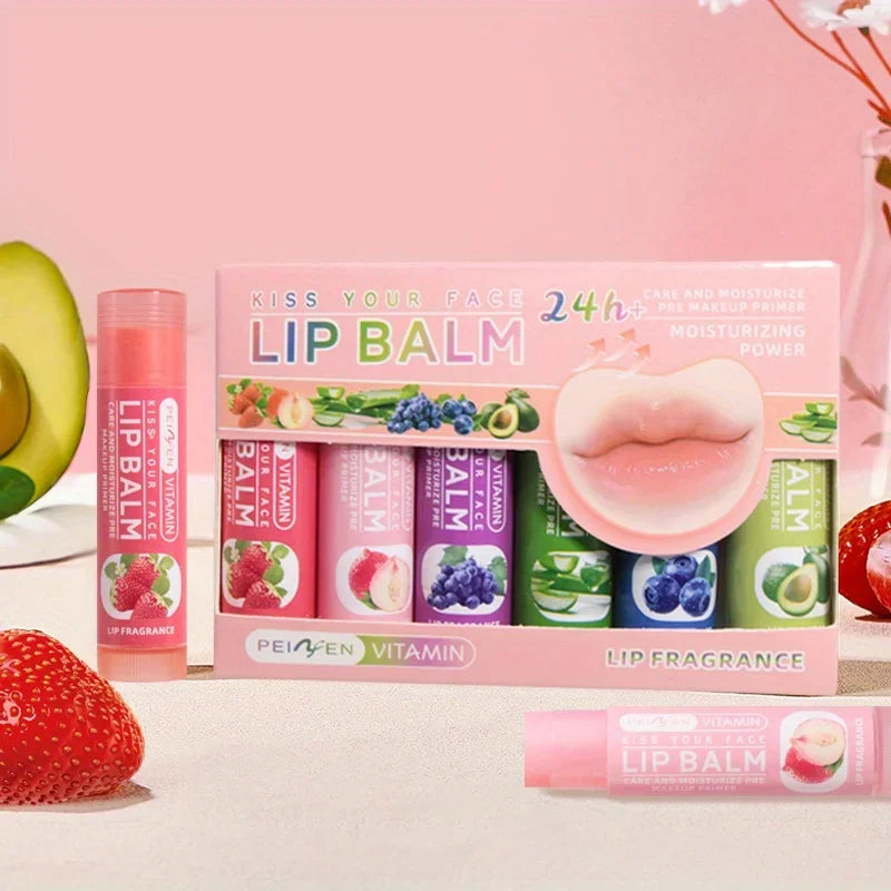 Fruity lip balm boxed, moisturizing, moisturizing, anti-drying and cracking, fading lip pattern makeup Zpaxo