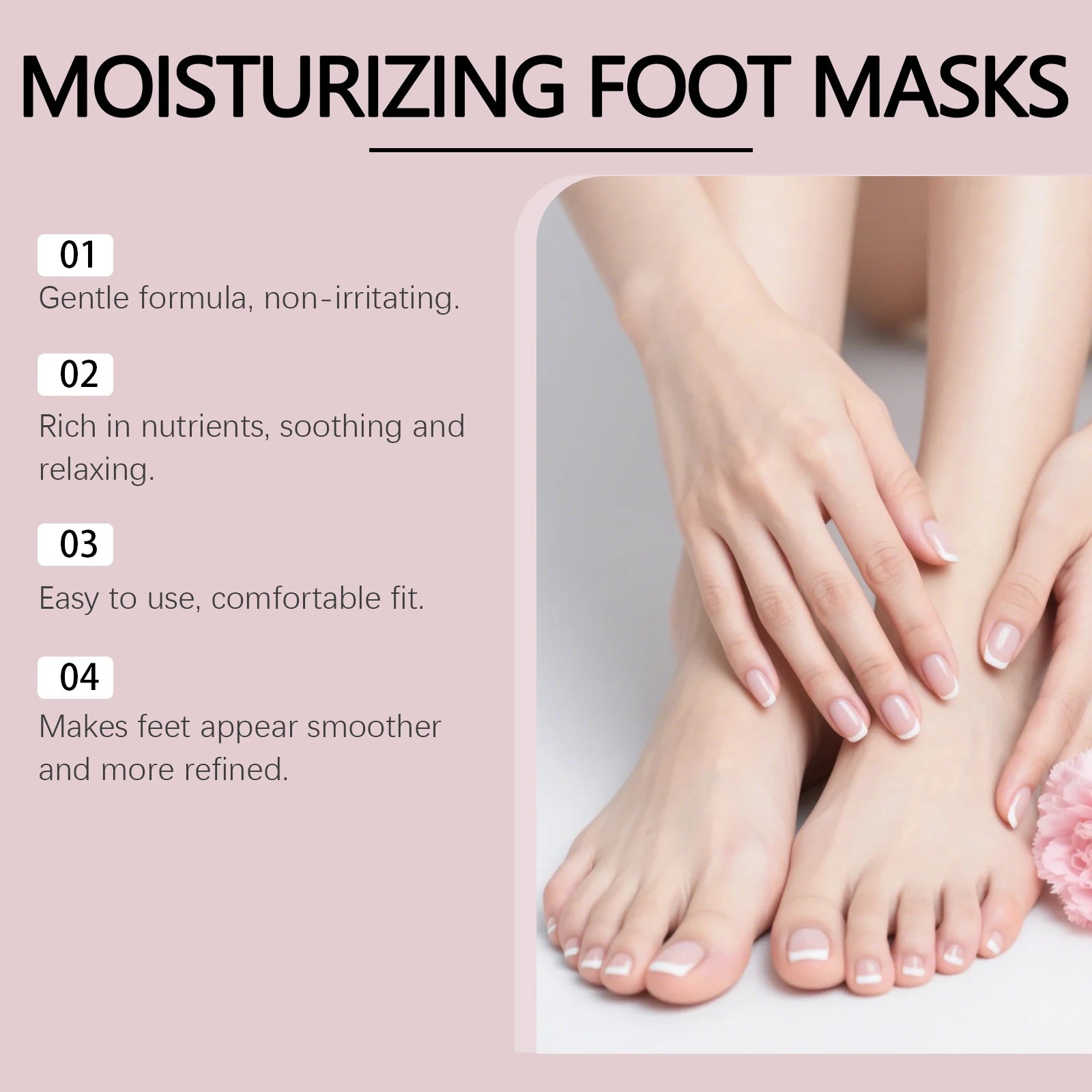 Shea Butter Moisturizing Foot Mask Gentle Exfoliation Remove Dead Skin Relieve Foot Soft Smooth Hydrated Feet Masks Skin Care Zpaxo