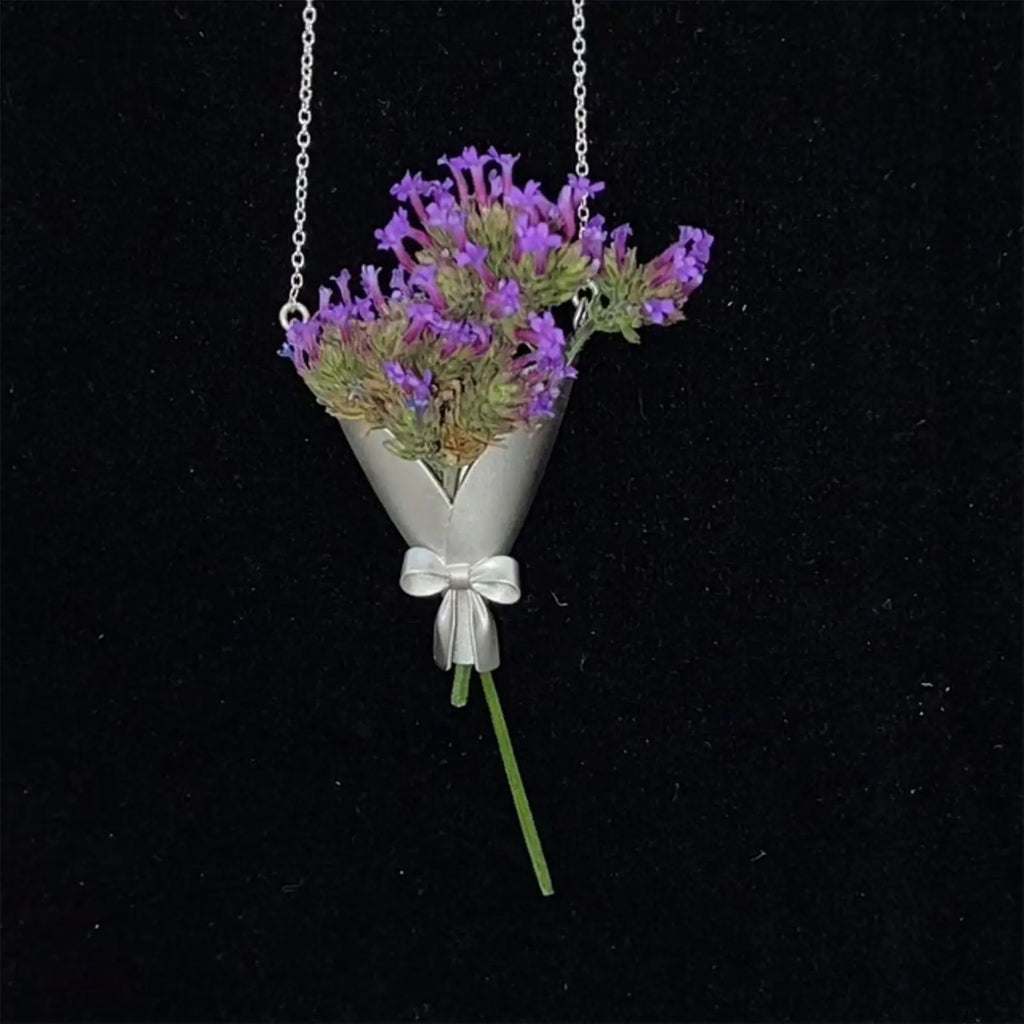 Ase Necklace Fashion Neck Jewelry Flower Bouquet Pendant Chain Girls