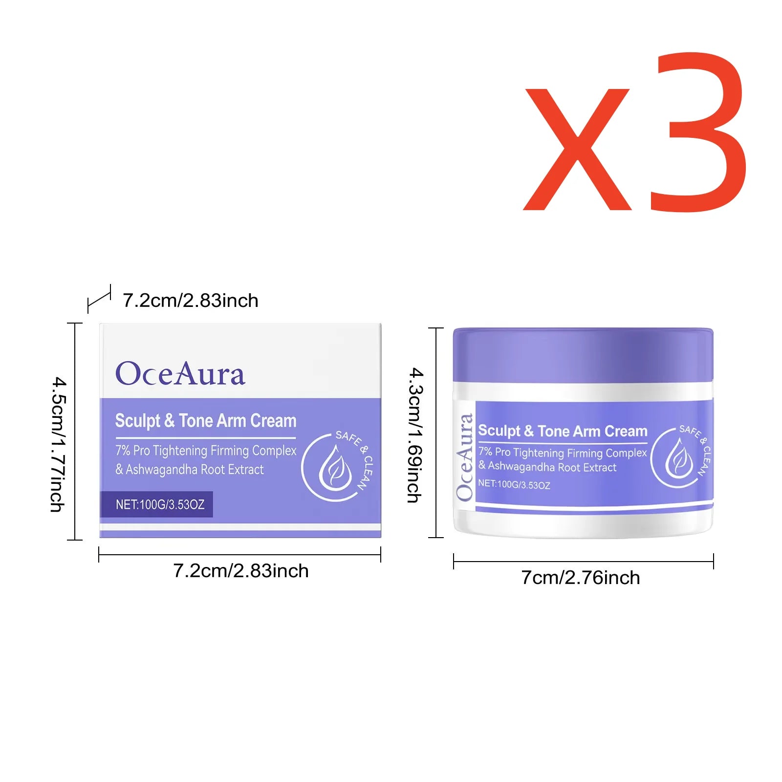 OceAura Arm Firming Cream – Tighten, Sculpt & Tone Skin Arm Firming Cream Zpaxo 300g boxed