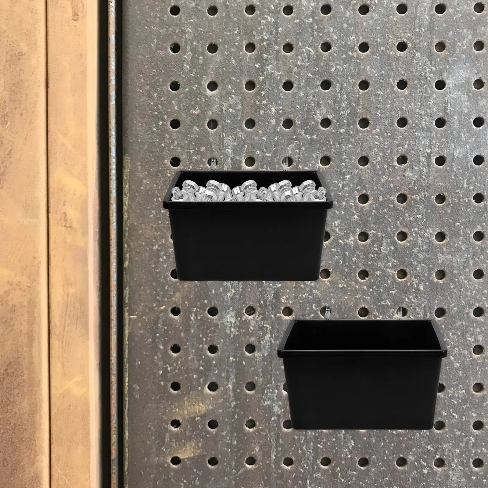 6Sets Pegboard Bins Plastic Organizer Heavy-duty Storage Baskets