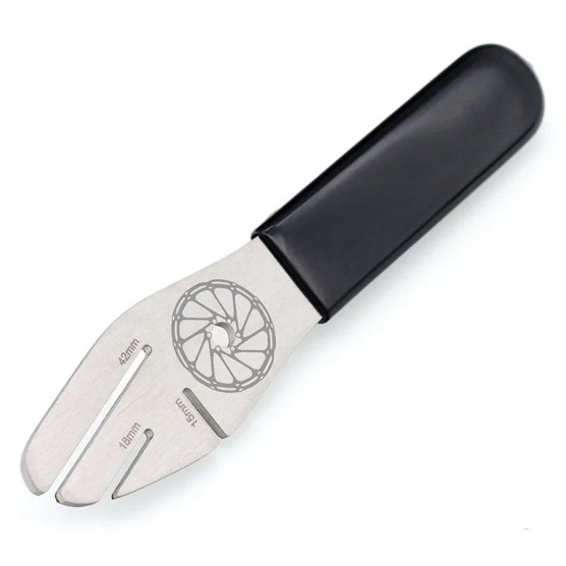 MTB Bike Bicycle Disc Brake Rotor Alignment Truing Tools Mountain Bicycle Disc Flattening Correction Wrench Stainless Steel Tool Zpaxo Black