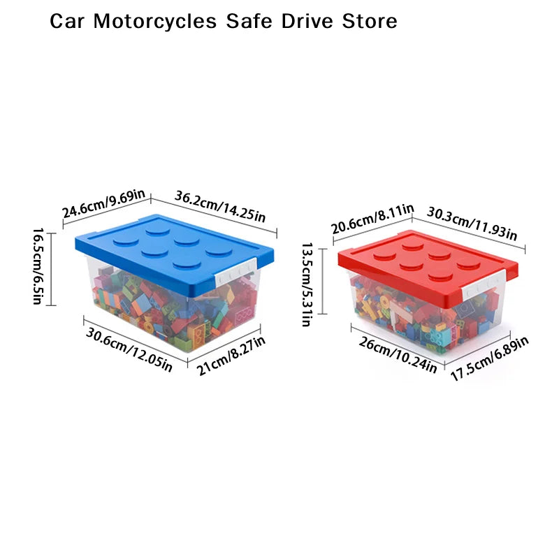 Kids Building Block Storage Box Toy Organizer Stackable Case